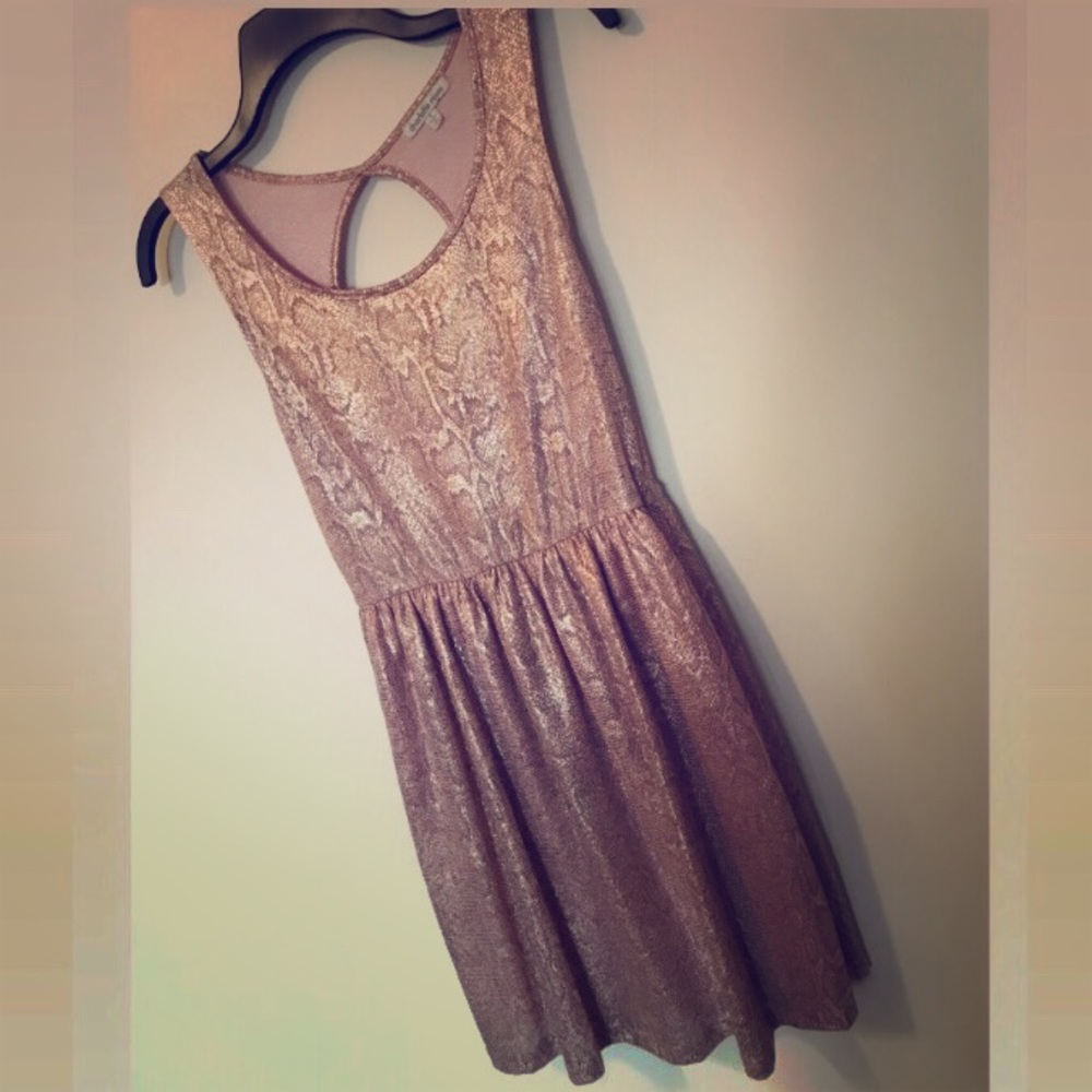 Shimmer peach Snake Skin Dress
